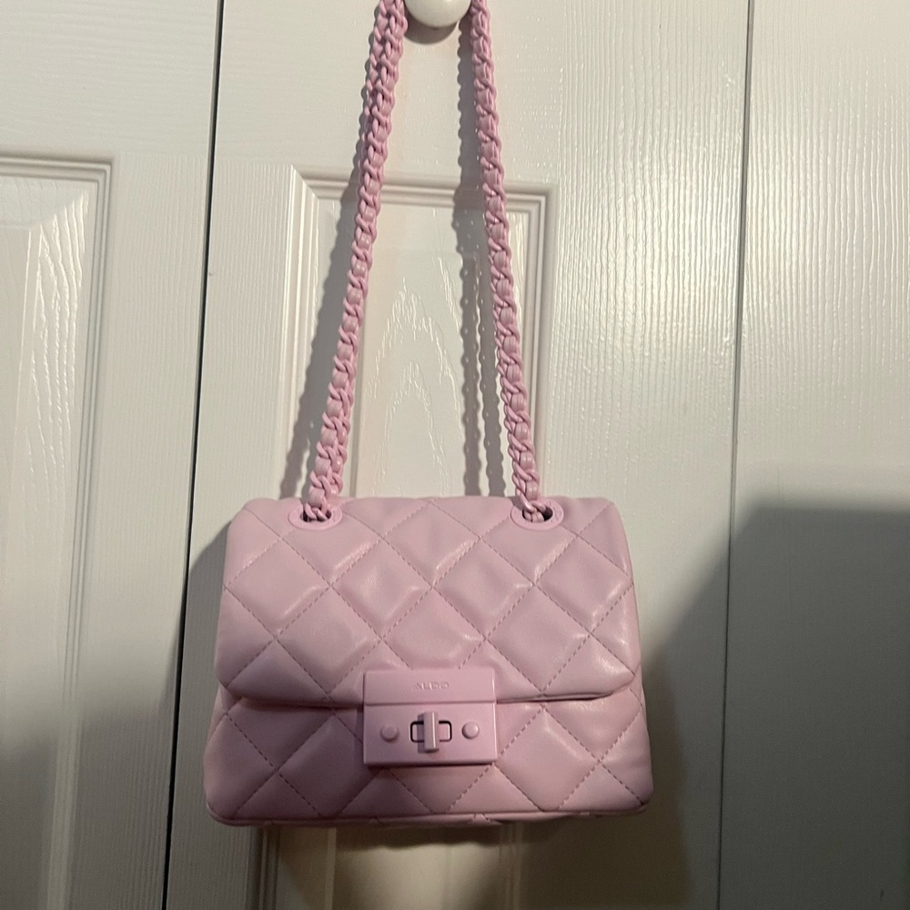 Aldo Light Pink Quilted Shoulder Bag